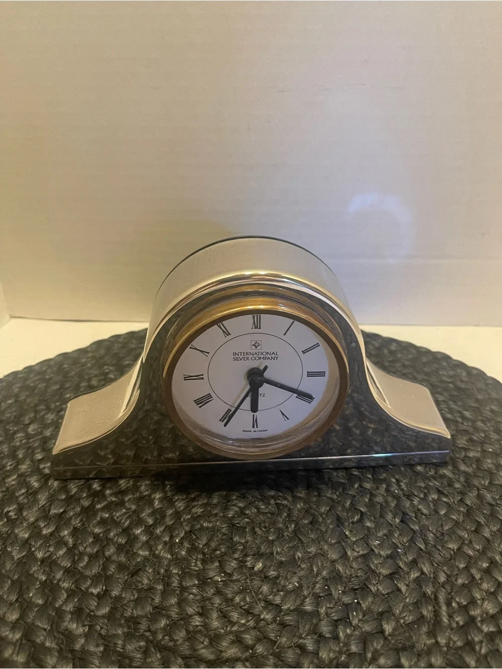 International Silver Company Mantel small Clock - Silver